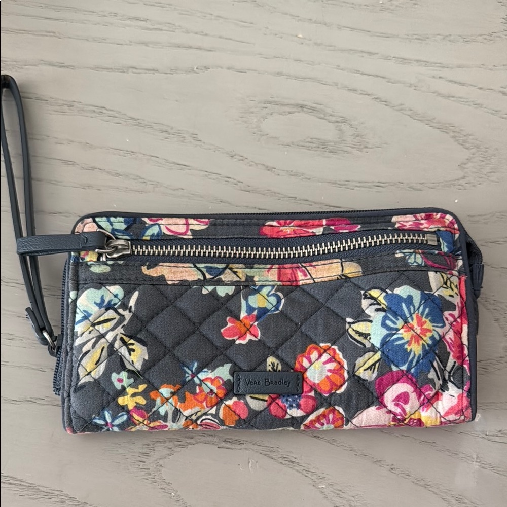 Vera Bradley Women's Floral Wristlet - Black Multi